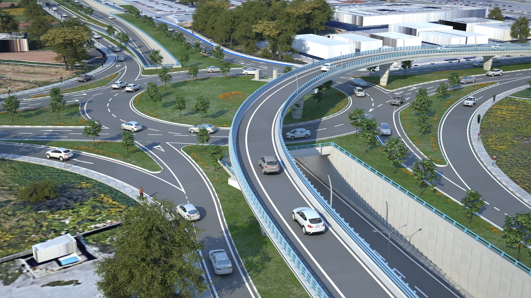 Tunnels and flyover for airport roundabout upgrade Infastructure Malta